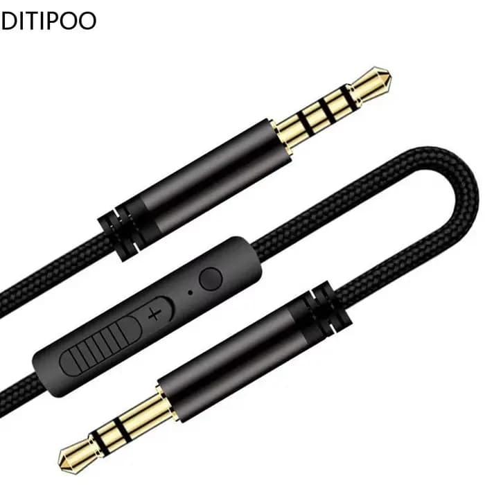 Câble audio pour haut-parleur, jack 3.5mm, ligne mx, micro, contrôle du volume pour téléphone, sauna
