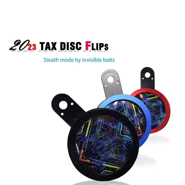 Disque de taxe universel rond pour moto, support d'autocollant d'assurance moto, étanche à proximité