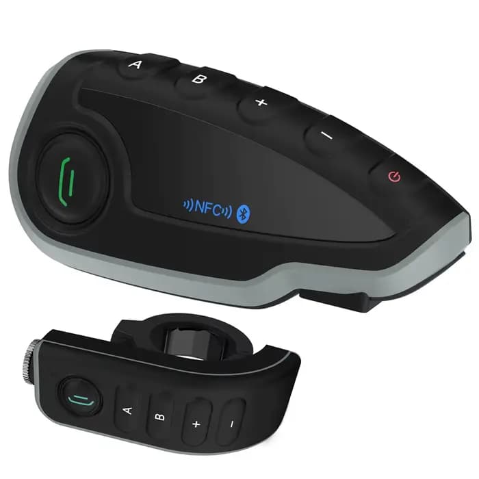 Casque d'interphone compatible Bluetooth V8 pour 5 coureurs, NFC, guidon de moto, télécommande, comm