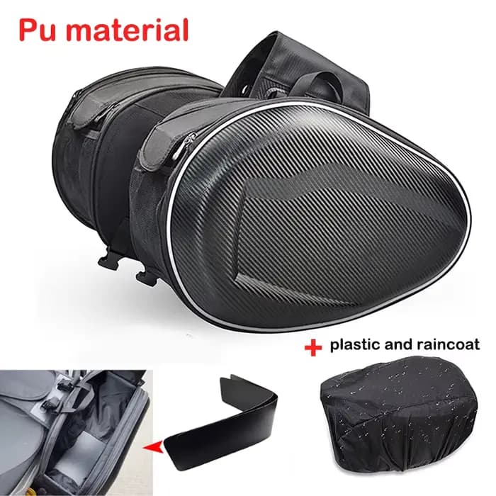 Le plus récent Moto étanche course Moto casque sacs de voyage valise sacoches + une paire d'imperméa