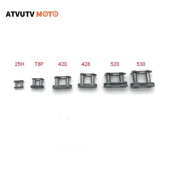 1 pièces 25H T8F 420 428 520 530 moto lien de chaîne de rechange connecteur de chaîne à maillons pri