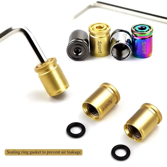1 ensemble de bouchons de tige de Valve de pneu de Sport en alliage de Zinc antivol bouchons de Valv