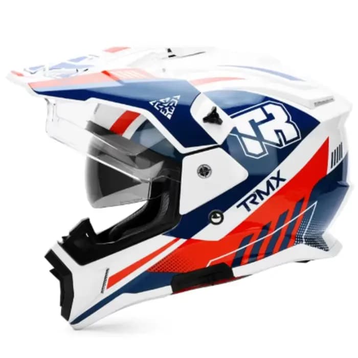 Casque de motocross à double visière, casque de moto tout-terrain, casque HD ATV ADV, équipement MX,