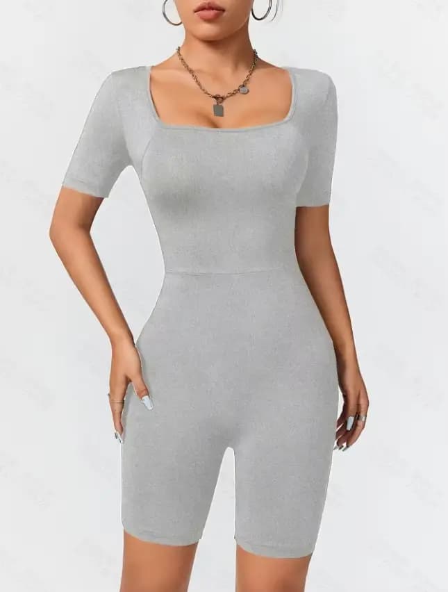 Combinaison pour femmes, adaptée à toutes les saisons, coupe cintrée, tricot Simple, haute élasticit