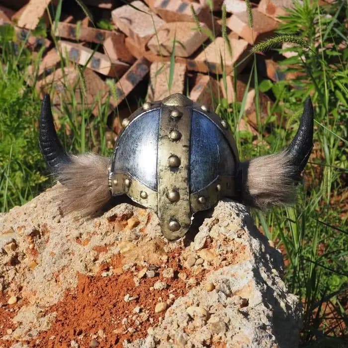 Casques guerrier barbares médiévaux avec corne Vikinges chapeau à cornes Halloween Costme