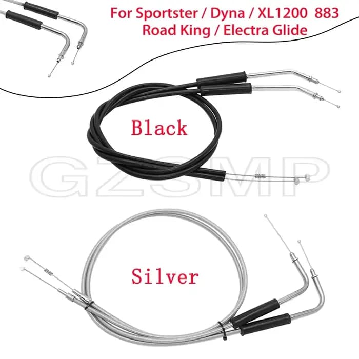 Boîtier de câble d'accélérateur en fil d'acier tissé, adapté à Harley Sportster XL1200 883 Dyna Road