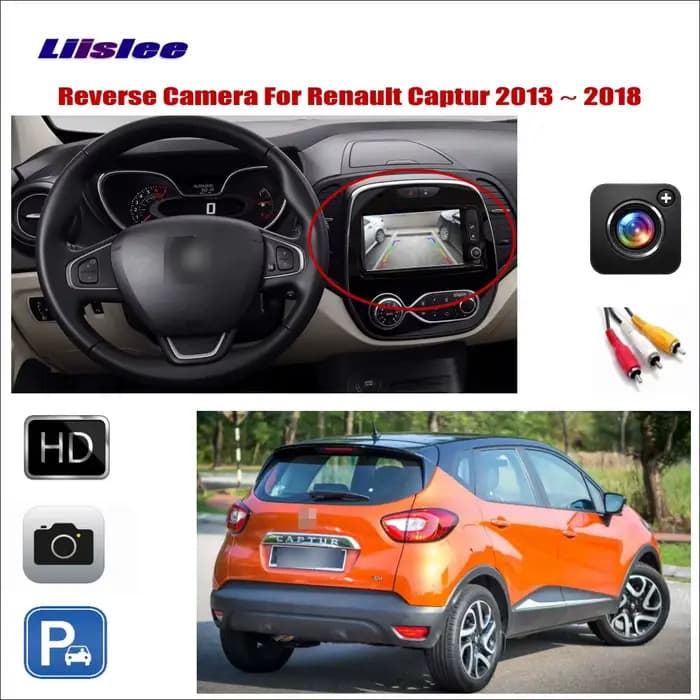Caméra de recul d'origine pour Renault Captur 2013-2018, accessoires OEM, adaptateur RCA