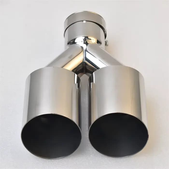 Silencieux d'échappement arrière universel en acier inoxydable 304 à double cylindre pour voitures i