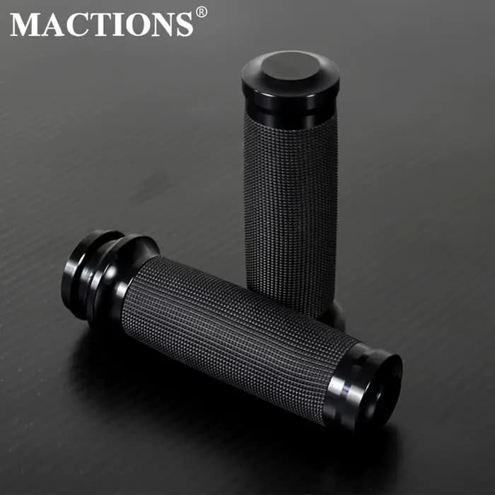 Poignées électroniques de moto 1 "25mm poignées noires pour Harley Touring Road King Glide FLHR brea