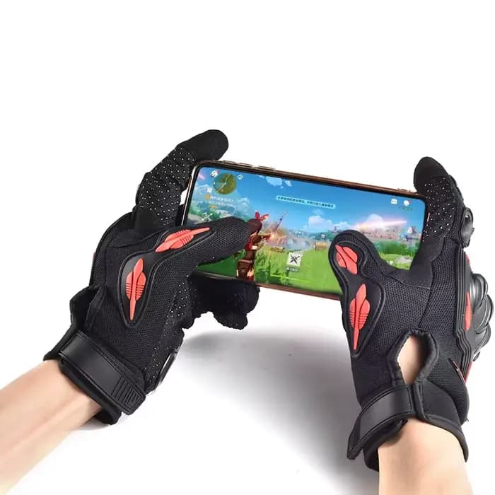 Gants de moto plein doigt hommes écran tactile hors route gants de moto gants de vélo de montagne