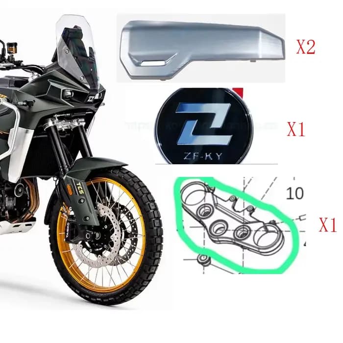 Lien exclusif aux acheteurs pour les accessoires de moto Kove 800x Pro