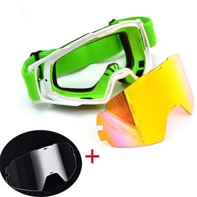 Lunettes de Motocross avec lentille Extra claire ATV Casque Gafas hors route Casque de moto lunettes