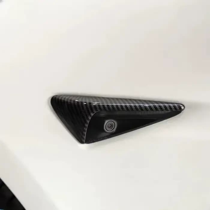 Juste de protection ABS en fibre de carbone pour caméra latérale, accessoires de voiture, modèles 3,