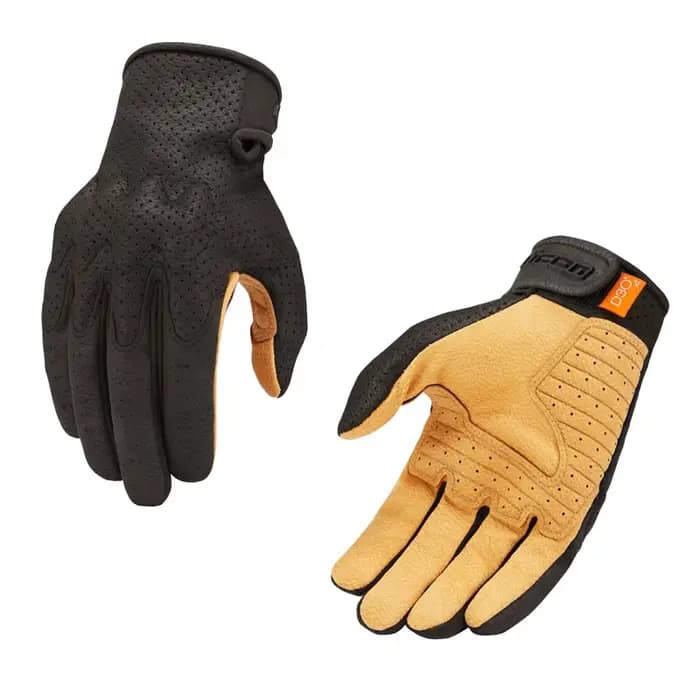 Gants de moto en cuir pour hommes, gants d'équitation VTT, gants de protection de motocross à doigts