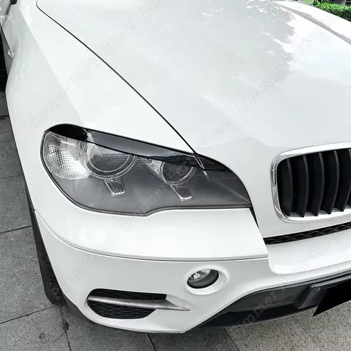 Autocollant de couverture de lampe, sourcils de phare avant de voiture, pour BMW X5 E70 30d 48i 30i