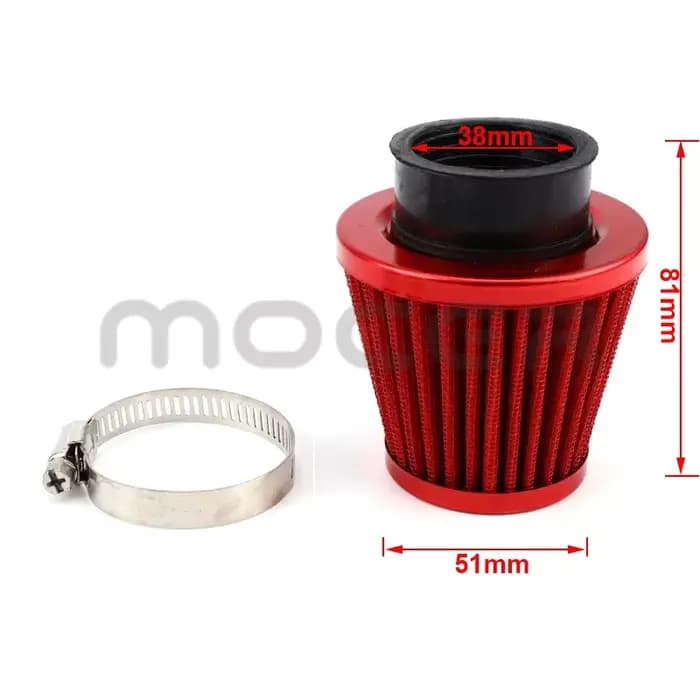 Kit d'induction d'admission de filtre à Air de moto, 38mm 45mm 50mm 58mm, pour Scooter moto Pit Dirt