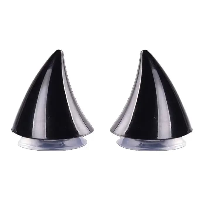 Décoration de casque de moto tout-terrain, corne en caoutchouc d'angle mignon, visage complet de mot