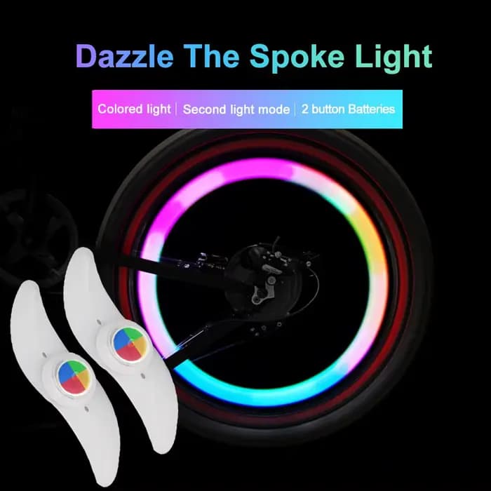 Lumière colorée pour roue de vélo, étanche, VTT, balance, lampe de vélo, LED, voyants flash iopathiq