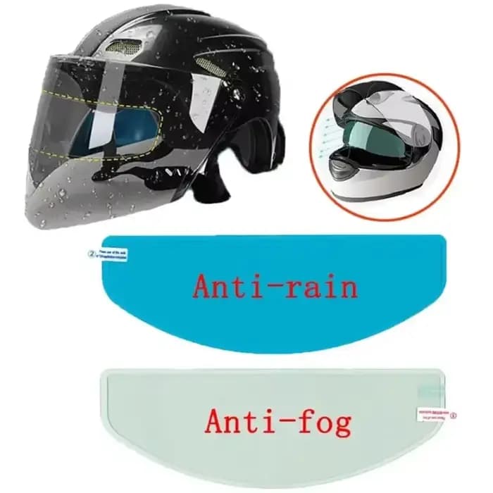 Film de Patch Anti-buée pour casque de Moto, Film de lentille Anti-pluie pour visière de Moto, clair