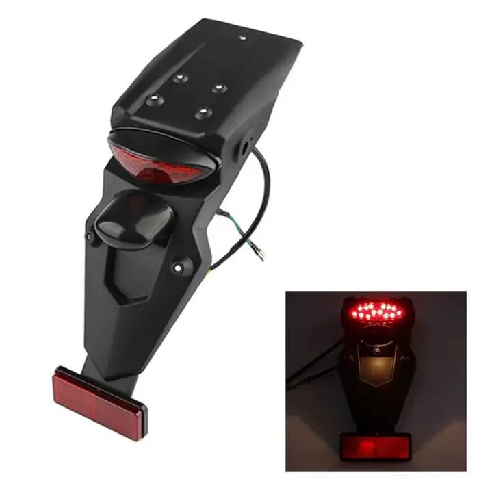 Garde-boue arrière de moto avec lumière de plaque de planificateur LED, super lumineux, étanche