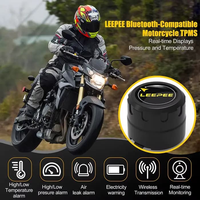 Moto TPMS 2 capteurs Bluetooth 4.0 5.0 système de surveillance de la pression des pneus Pit Bike tes