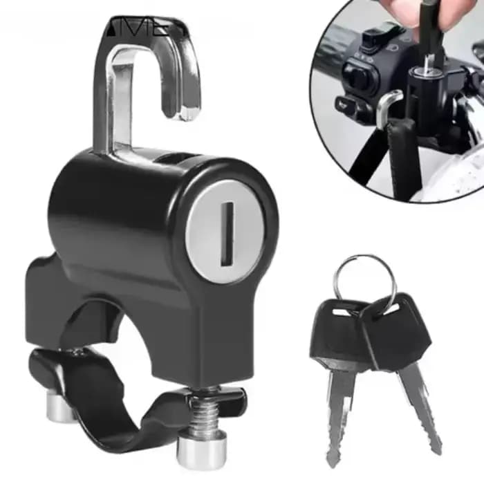 Verrou de casque universel: un verrou de casque antivol fixe multifonctionnel, support de guidon, ac
