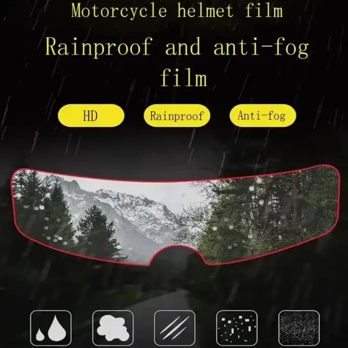 Film de Patch Anti-buée pour casque de Moto, Film de lentille Anti-pluie pour visière de Moto, clair