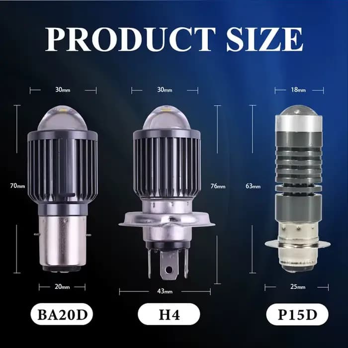1 pièces 10000LM H4 LED phare de moto H6 BA20D P15D Led CSP lentille blanc jaune salut Lo faisceau m