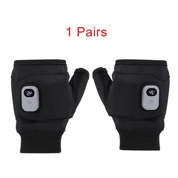 Chauffe-mains chauffants rechargeables à 3 niveaux, gants thermiques électriques chauffants, mitaine