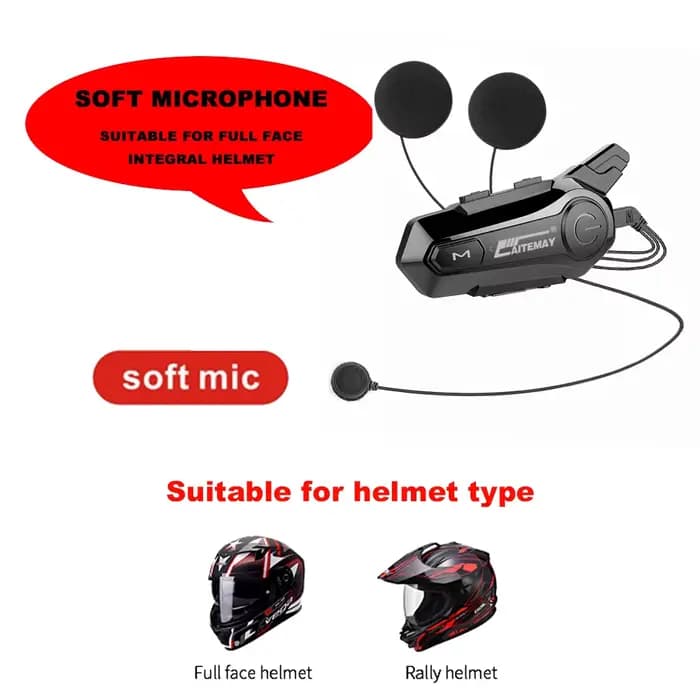 X1 Plus casque de moto Interphone casque Bluetooth étanche Moter Interphone pour 2 coureurs 1000M In