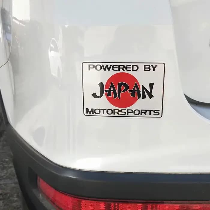 Autocollant en vinyle « Powered By Japan Motorsports », autocollant durable pour la décoration extér