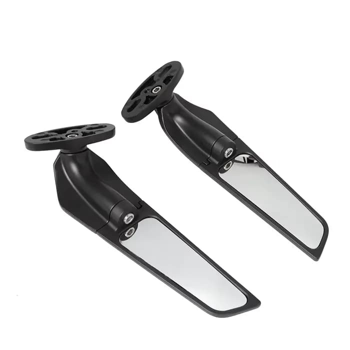 Rétroviseurs latéraux de moto modifiés, ailes coupe-vent réglables et rotatives avec lumière LED pou