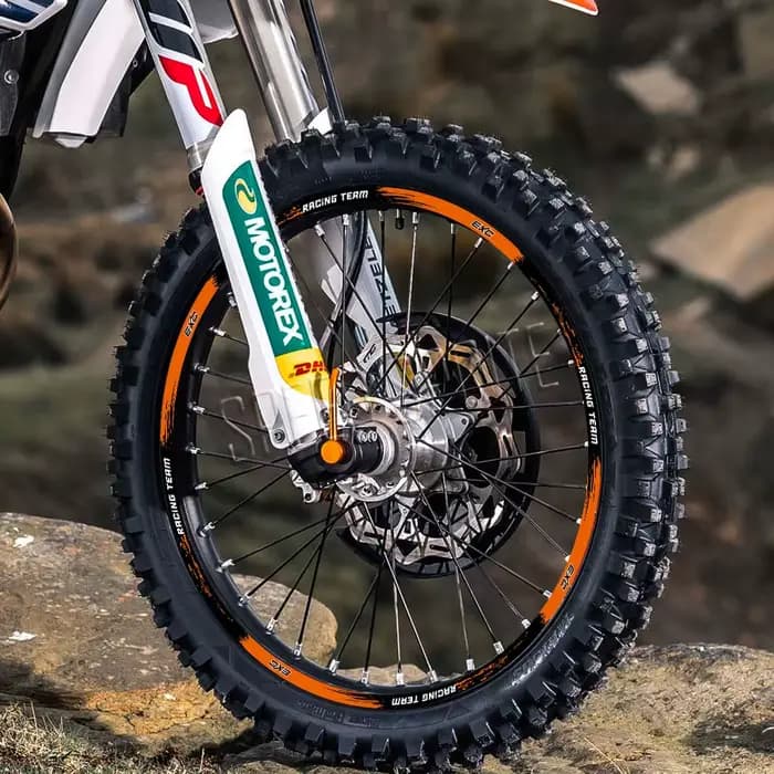 EXC – autocollants réfléchissants pour roues de moto, autocollants de jante, bande à rayures pour KT