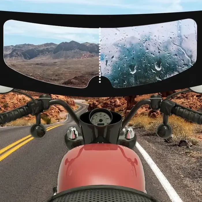 Film de Patch Anti-buée pour casque de Moto, Film de lentille Anti-pluie pour visière de Moto, clair
