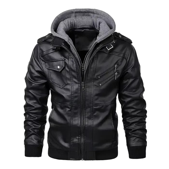 KB nouveaux hommes vestes en cuir automne décontracté moto veste en polyuréthane Biker manteaux en c