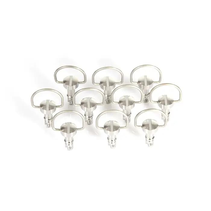 Attaches de carénage pour moto, dégagement rapide, rivets D-RING et 1/4 tours, 10 jeux de boulons de