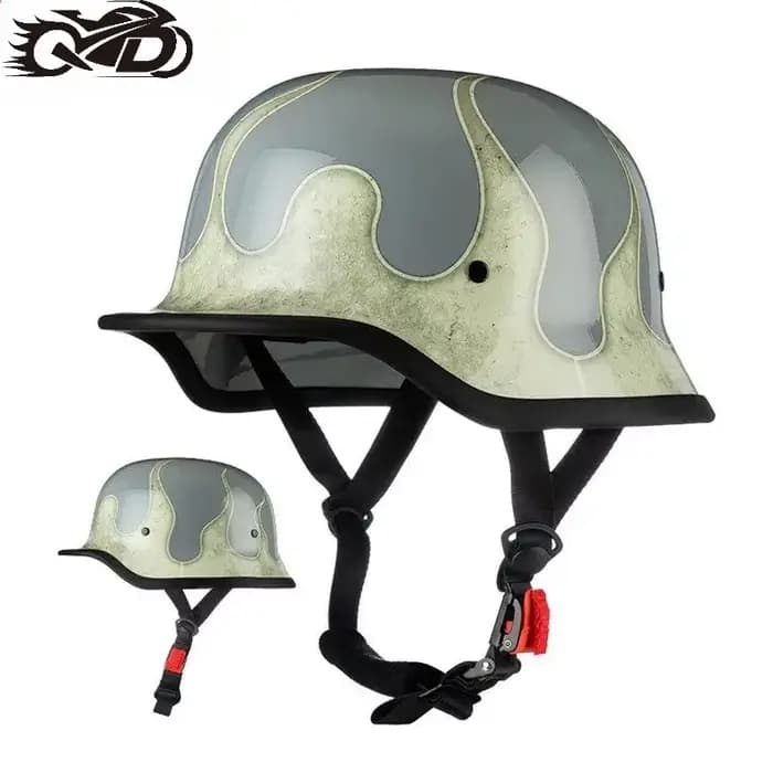 Casque De Moto approuvé DOT matériau ABS casque De Moto rétro Capacete De Moto demi-casque équipemen
