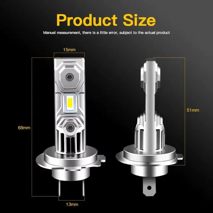 Phares LED H7 6000K blanc 12V pour motos, 30W, adaptés à la BMW S1000rr 2009 2010 2011 2012 2013 201