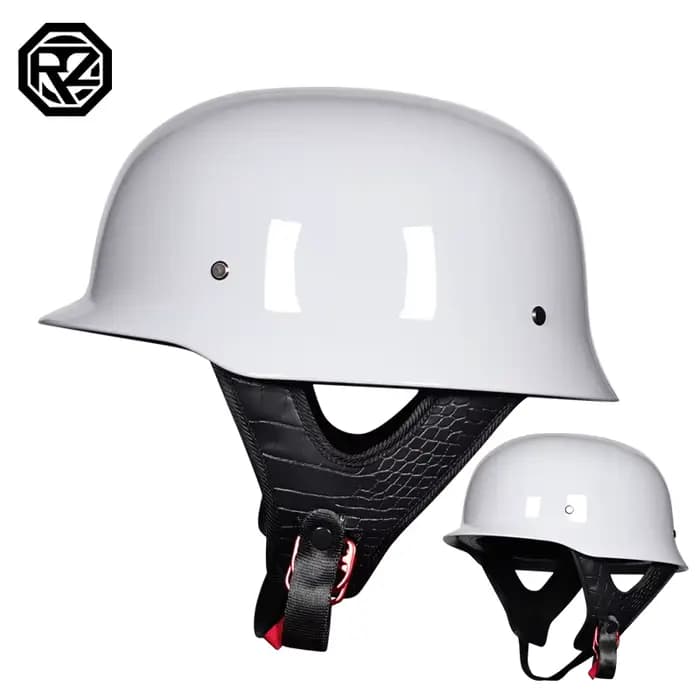 Casque de Moto Classique Allemand Vintage, Rétro, Demi-Visage, Approuvé par le DOT, pour Homme et Fe