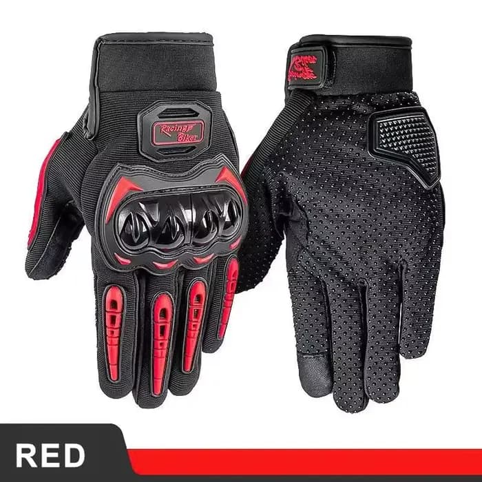 Gants de moto en cuir véritable pour hommes, gants d'équitation de route de vélo de course noirs, ga