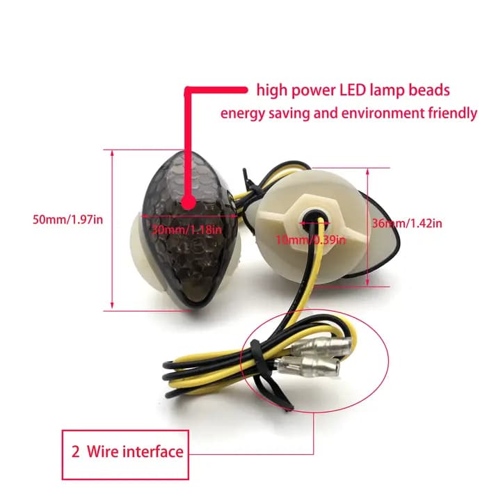 REALZION clignotants lumière CBR600RR moto LED encastré indicateur clignotant clignotant lampe pour