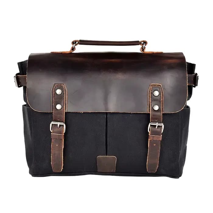 Sac latéral de moto Vintage en toile cirée, sac de bagages de vélo, jambe de selle d'équitation pour