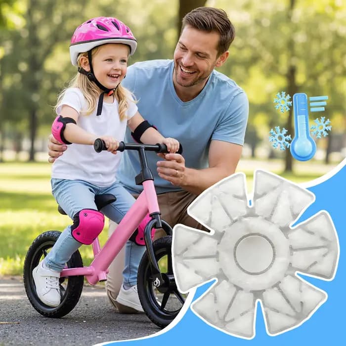 Compresse de gel rafraîchissante pour casque de protection, soulagement des maux de tête, de la fièv