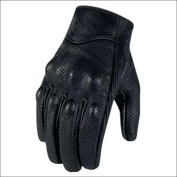 Gants De Moto en cuir tactile pour hommes, en peau De chèvre véritable, pour sport, cyclisme, course