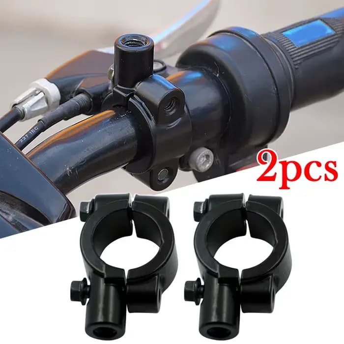 2 pièces 22mm guidon 10mm 8mm filetage universel moto miroir montage pince rétroviseur support adapt