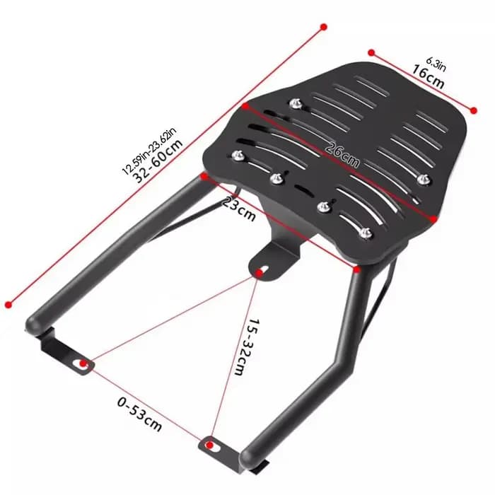 Porte-bagages réglable et polyvalent pour moto, résistant à l'usure, accessoires de moto pour usage