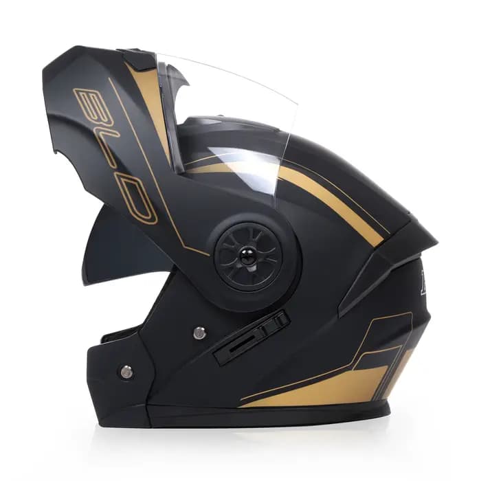BLD casque rabattable casque modulaire intégral moto doublure amovible lavable visière Anti-buée res