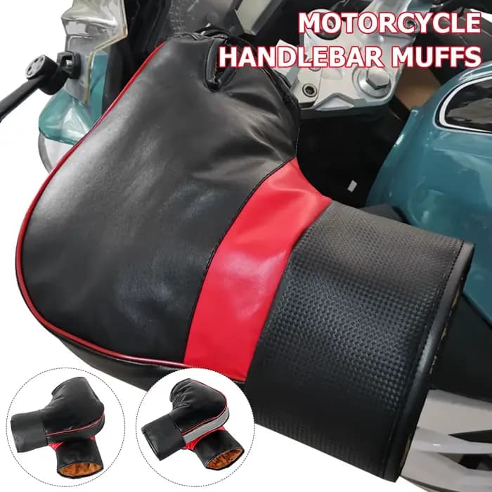 1 paire de manchons de guidon de moto, protection pour moto, poignée chaude, anti-pluie, gants chaud