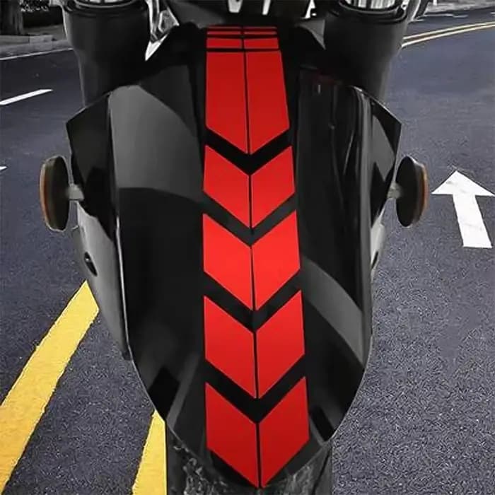 Autocollants réfléchissants à rayures de flèche pour Moto, pâte de garde-boue, avertissement de sécu