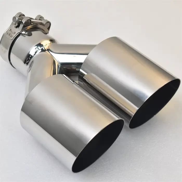 Silencieux d'échappement arrière universel en acier inoxydable 304 à double cylindre pour voitures i